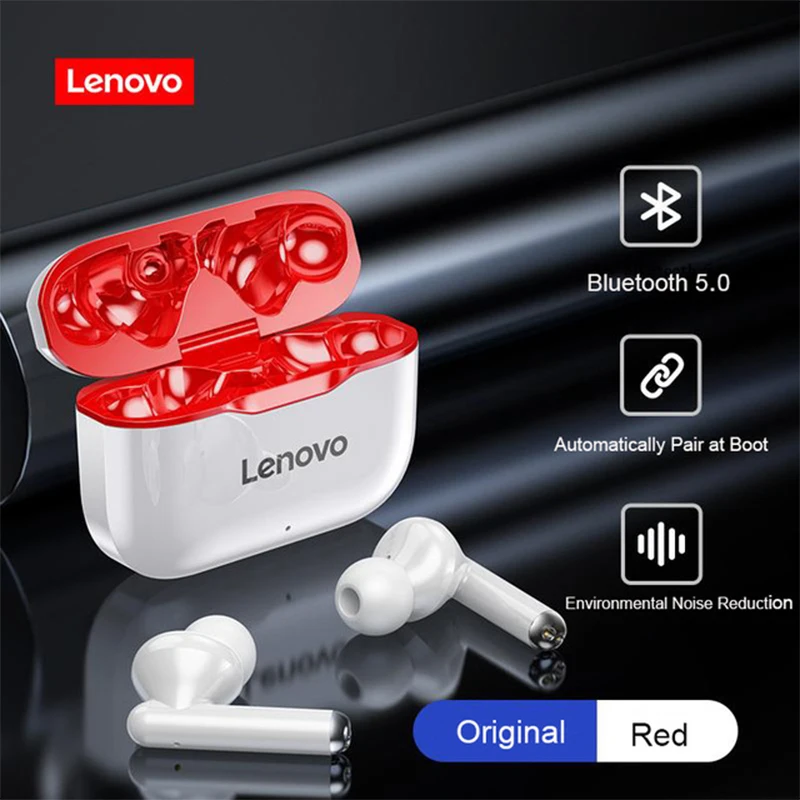 Lenovo LP1 Livepods Wireless Earphones Sports Earphone HiFi Music Waterproof Headphone Gaming Headset Tws Earbuds LP1