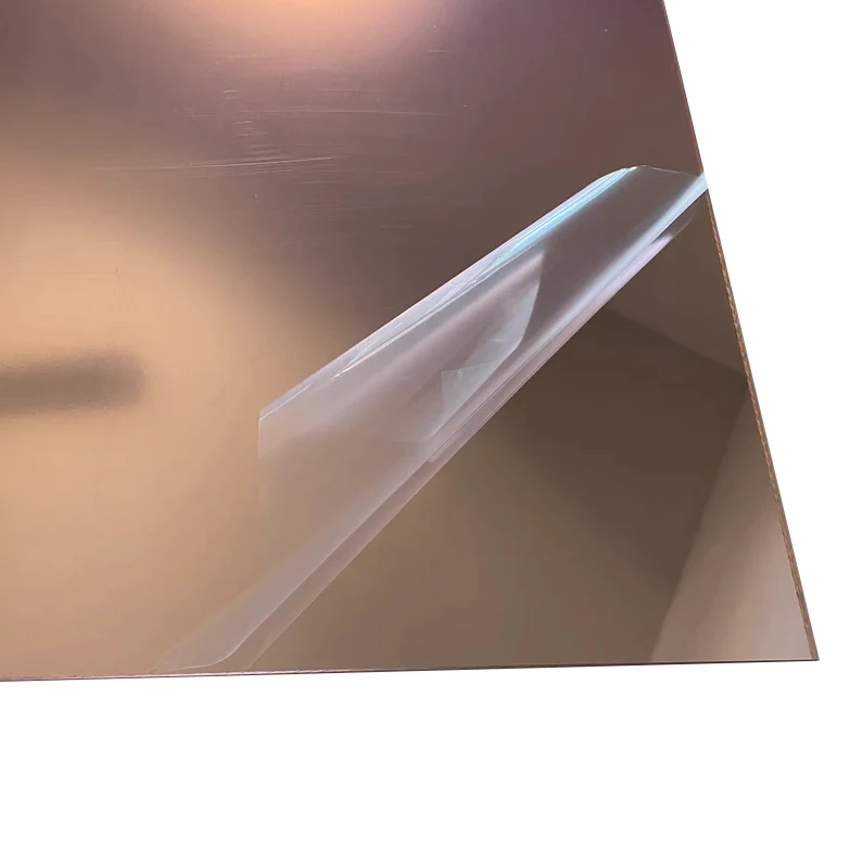 High Reflective Gold Acrylic Mirror Sheet Hard Surface Frameless Mirror Acrylic Gold Two Way Plastic Silver Mirror Sheet