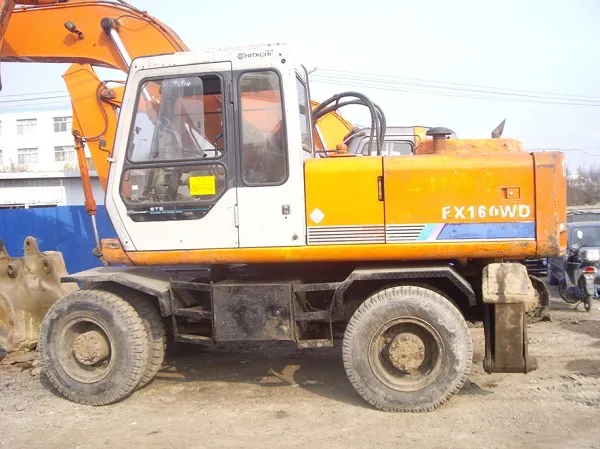 Good condition Japanese Used Wheel Excavator Hitachi EX160WD For Sale