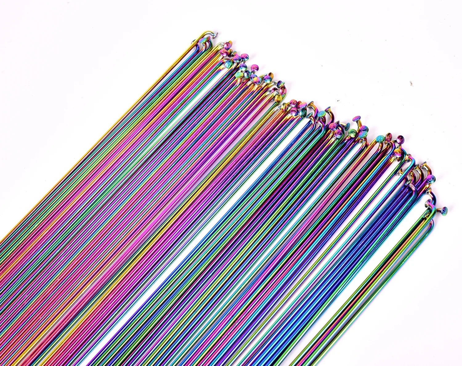 Stainless steel bicycle spokes Steel wire vacuum plated color spokes 26/27.5/29 inch spokes with caps