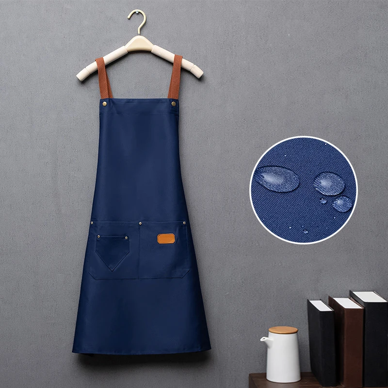 Sale Custom Apron Canvas Oil-Proof Canvas Apron Waterproof Canvas Restaurant Waterproof Apron