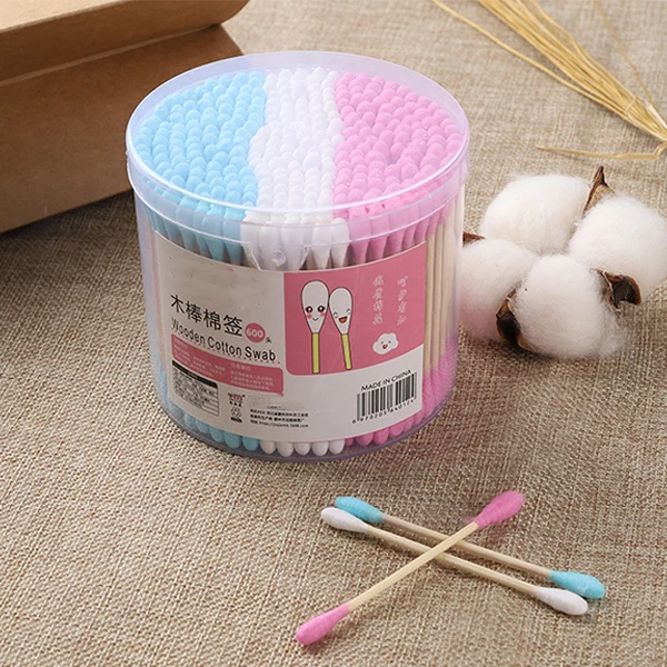 Custom soft ear cleaning cosmetic pure cotton swabs sterile cotton swab buds bamboo wooden stick