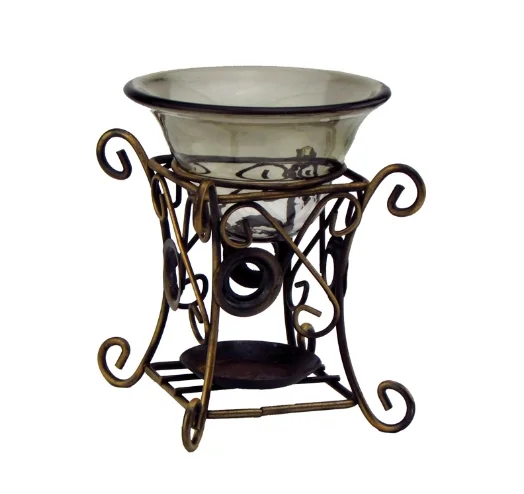 Glass Wax Melt Warmer Scented Melt Aroma Lamp Candle Modern Oil Burner Iron frame aromatherapy stove essential oil stove aromata