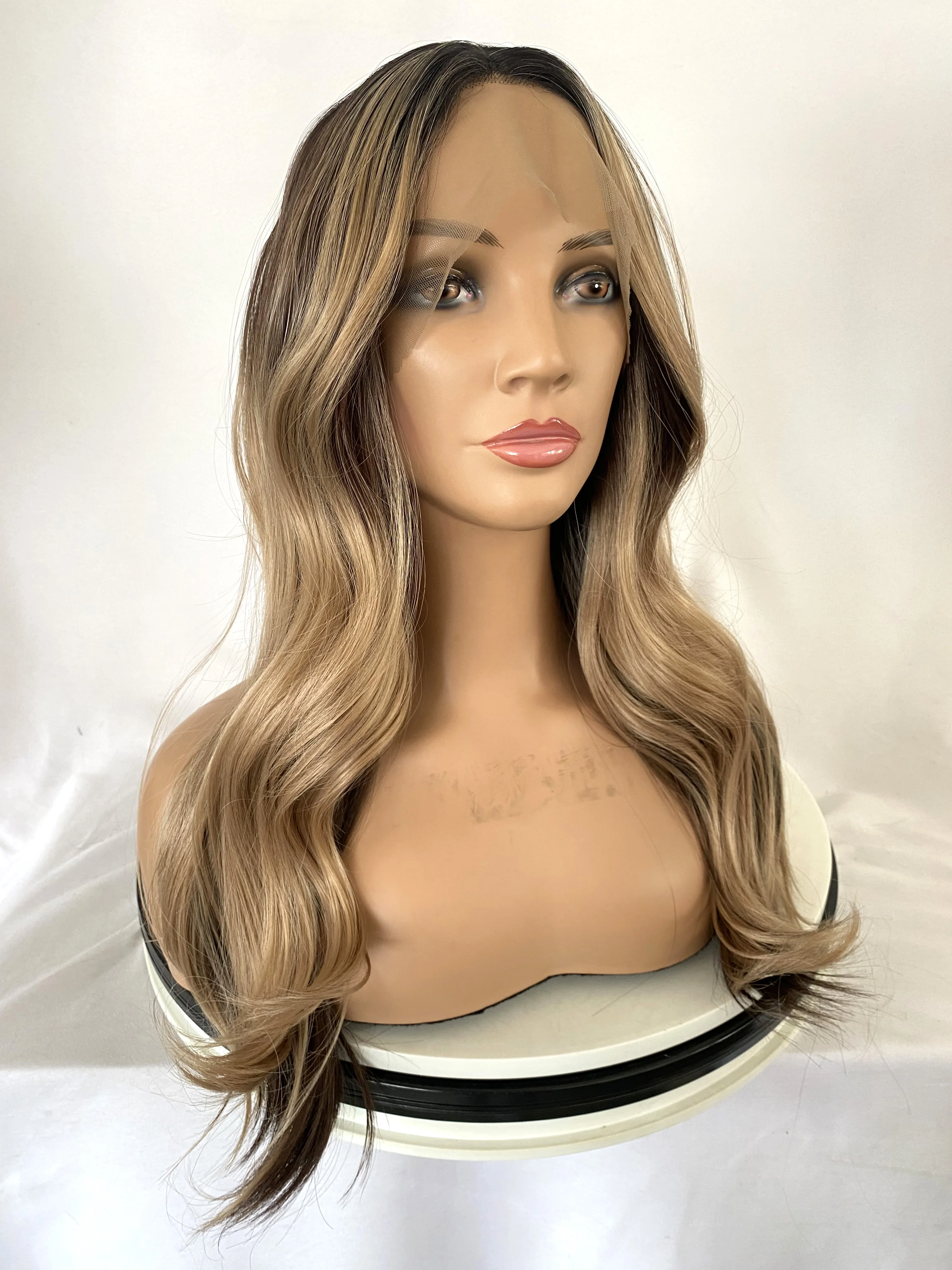 wholesale high quality cheap wig curly premium fiber synthetic pre plucked wig heat resistant lace front hair wigs