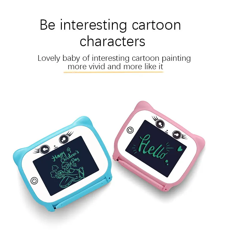 MINI Toy Cartoon Singlecolor Doodle Board Drawing Lcd Writing Tablet For Children