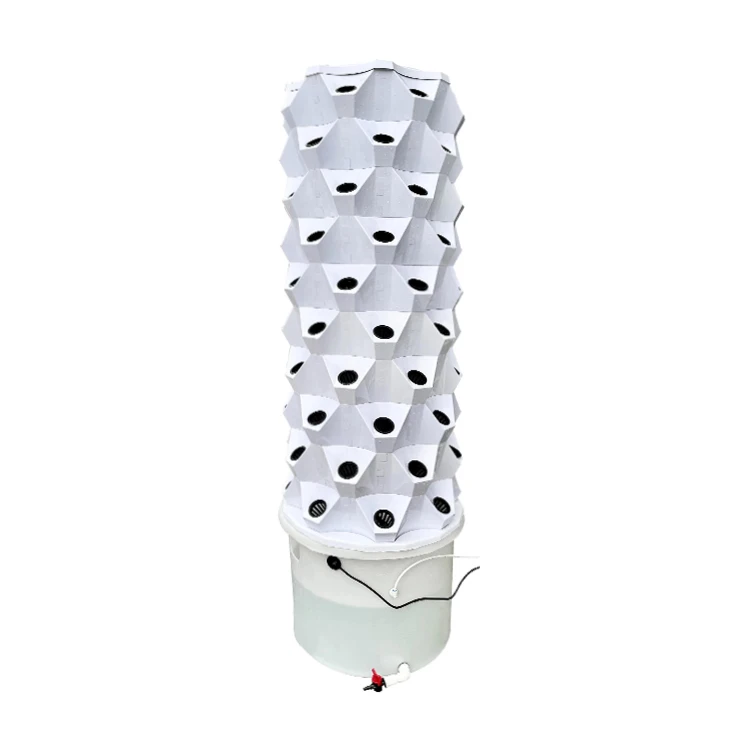 Hydroponics Growing System Vertical Farming Rotating Tower Aeroponic Tower Planting System With Grow Light