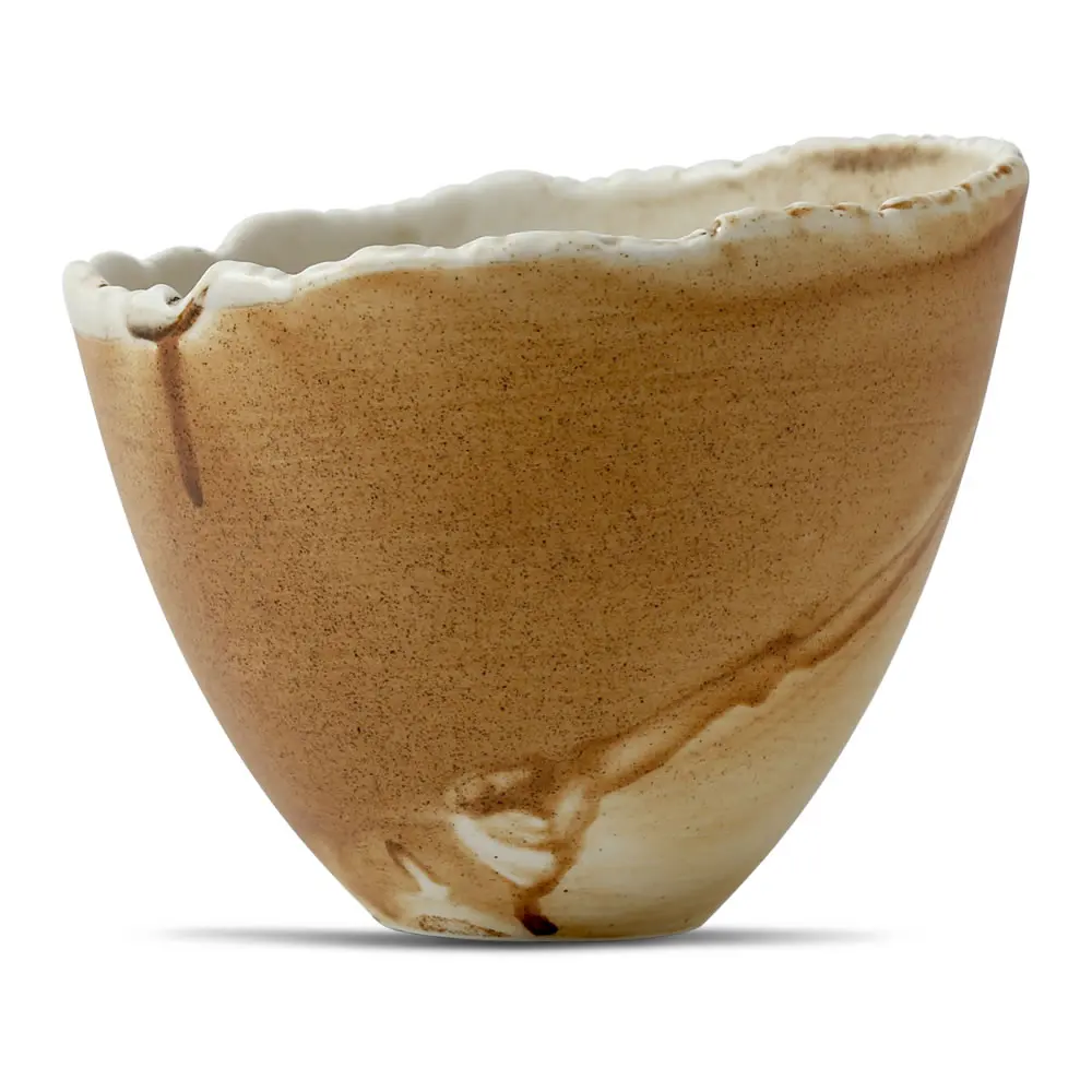 Nordic Unique Ceramic Salad Fruit Bowls Kitchen Matte Color Irregular Porcelain Serving Soup Food Bowl for Restaurant