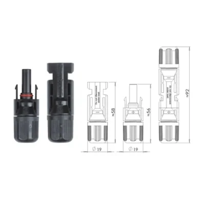 Photovoltaic Panel Connector Solar Panel Connection Waterproof Male and Female Photovoltaic Wrench Accessories