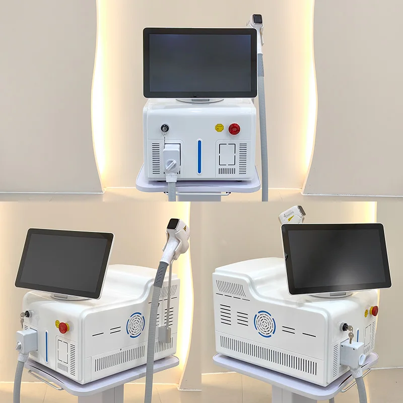 professional laser diode 3 waves portable epilator diodo laser hair removal handset machine device