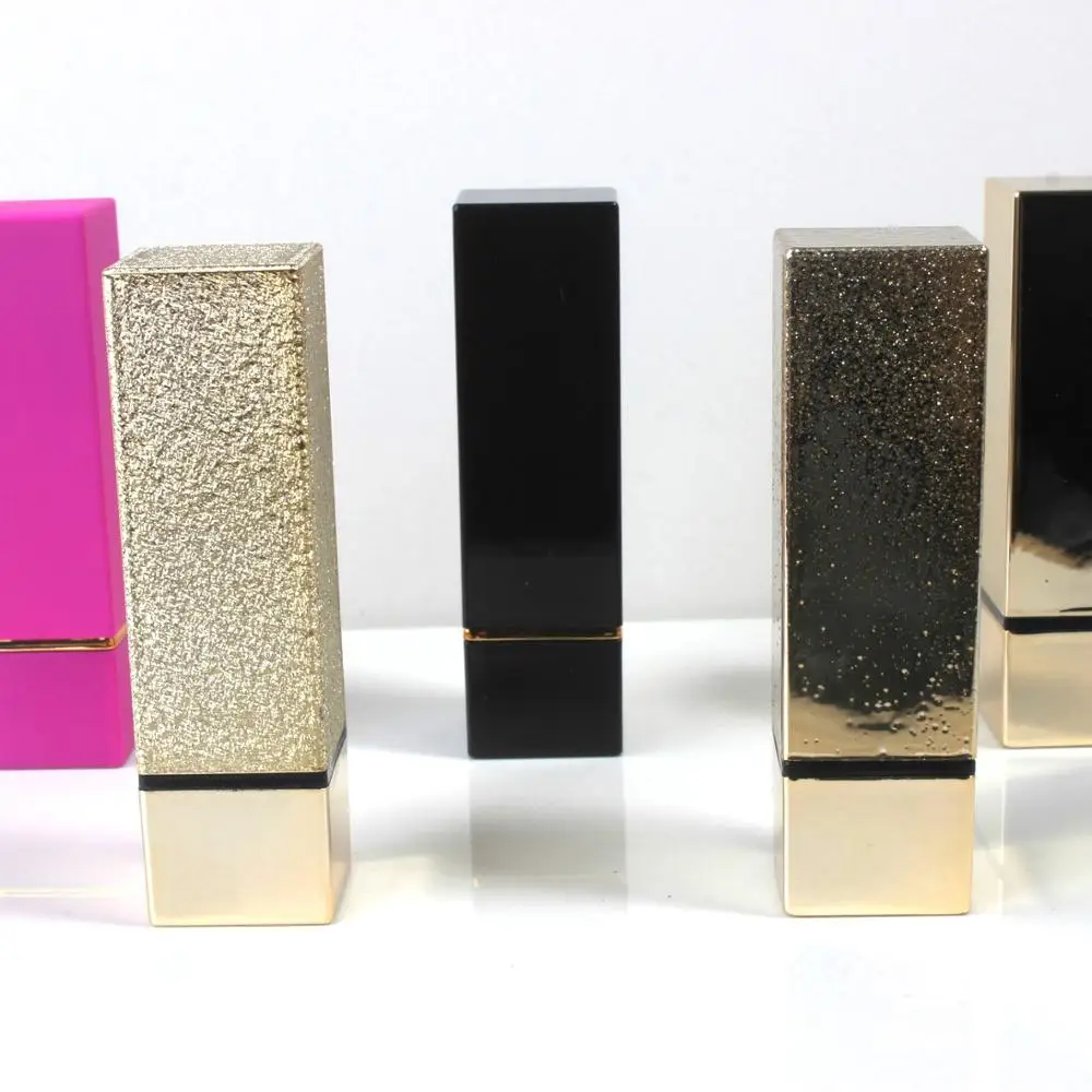 
Wholesale Golden/black/pink/red/ Shimmery Lipstick Tube Uv Spray Coating Empty Cosmetic Container Tube 