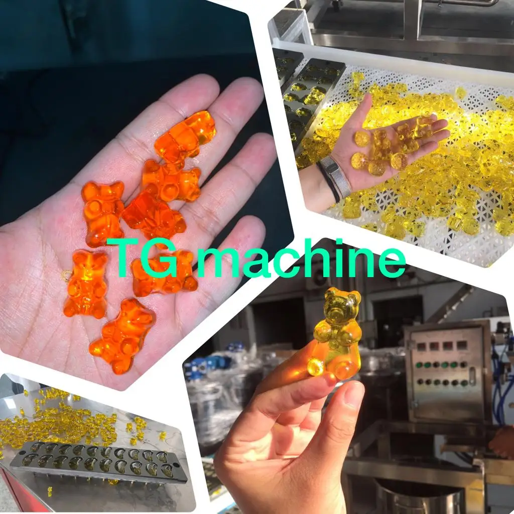  hot sale gummy candy bear machine soft jelly production process