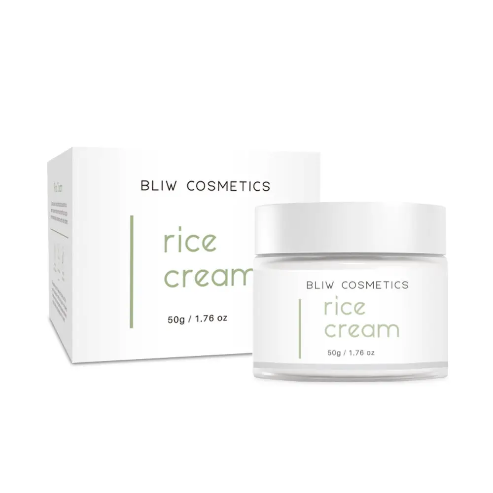 Korea Private Label 50g Rice Cream Moisturiser Whitening Lightweight And Non-greasy Vegan Rice Face Cream Rice Milk Cream