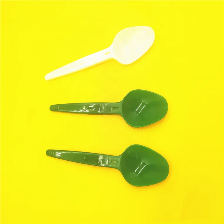 Mini Disposable Plastic Folding Spoon Folding Spoon Yogurt Ice Cream Folding Plastic Spoon