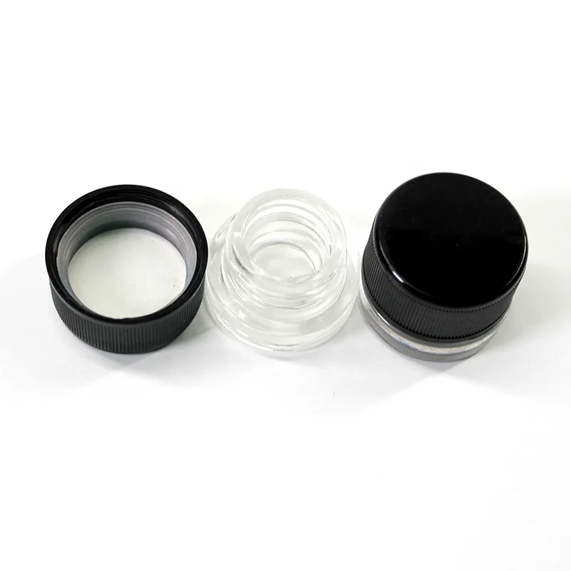  UKETA different capacity airtight wax oil glass concentrate container jars with child resistant