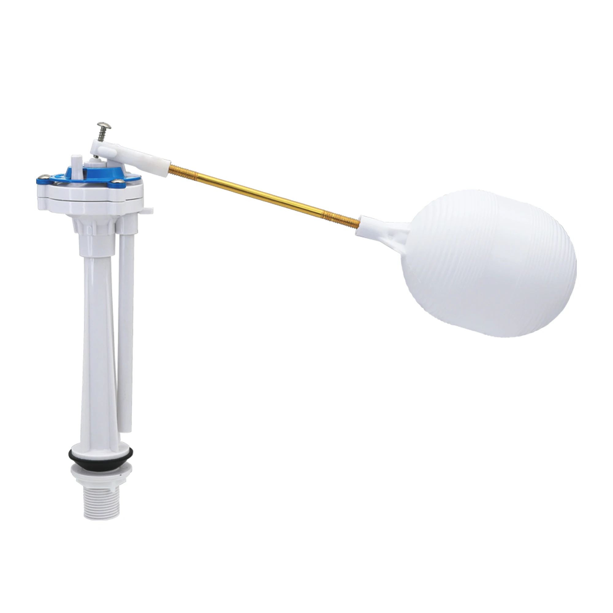 White Replacement Flush Valve Kit with Rod and Float for Toilets Toilet Repair Fill Valve