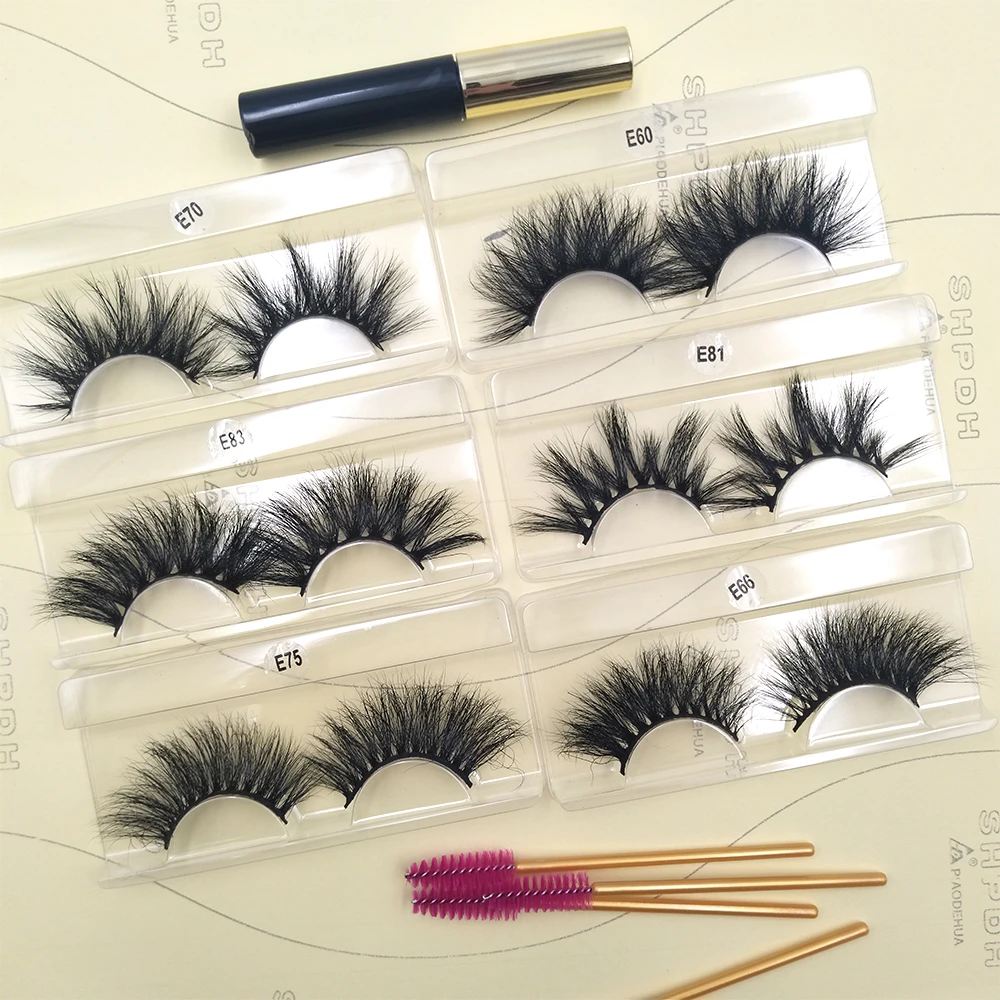 Best Custom Packaging Vegan False Eyelash Manufacturers Private Label Faux Mink Silk Lashes Vendor 3D Mink 25mm Eyelashes
