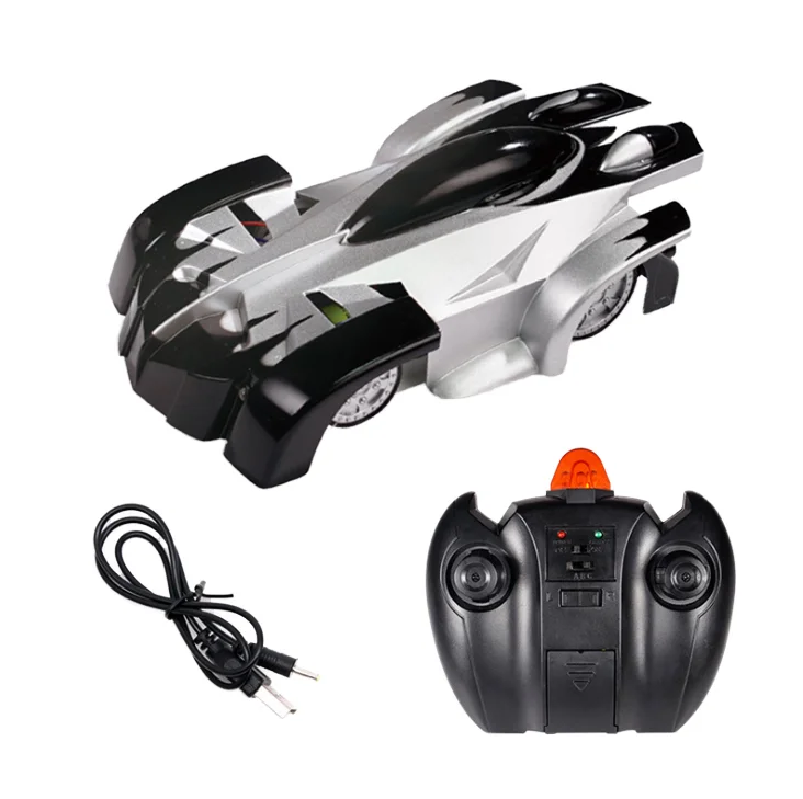 Wall Ground Remote Control Stunt Car with Light 3 Color 4 Channel Flexible Climbing on Glass Electric Battery Customized Logo