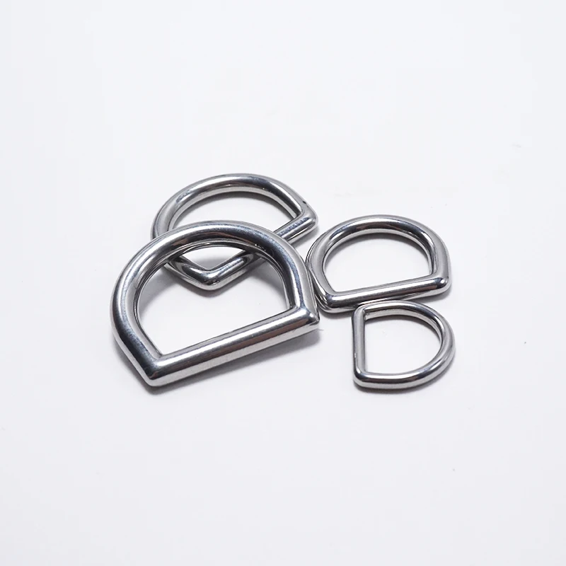 304 Stainless Steel 10mm 12mm 15mm 16mm D Ring Dog Collar Hardware Buckle