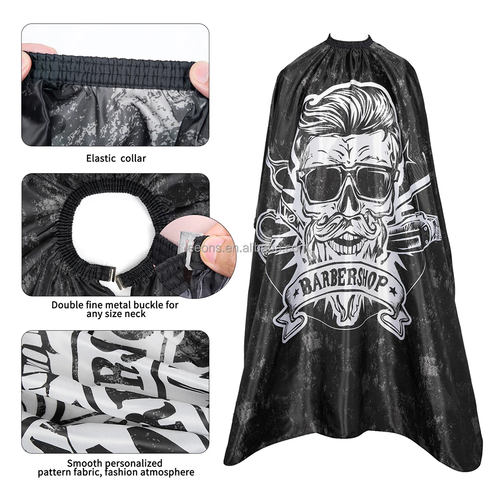 Fashion Black Waterproof Hairdressing Barber Hairdresser Hair Cutting Adult Cape Salon Barber Gown Beard Shaving Cape