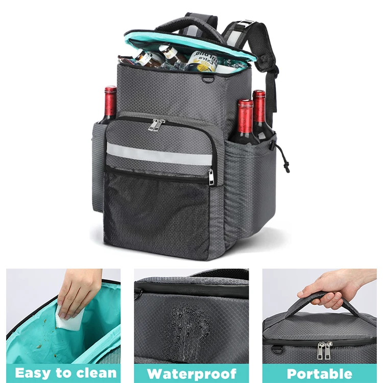 Wholesale Sublimation Isothermal Cooler Backpack 26 Can Beer Golf Food Camping Picnic Bag Multifunctional Ice Backpack Cooler