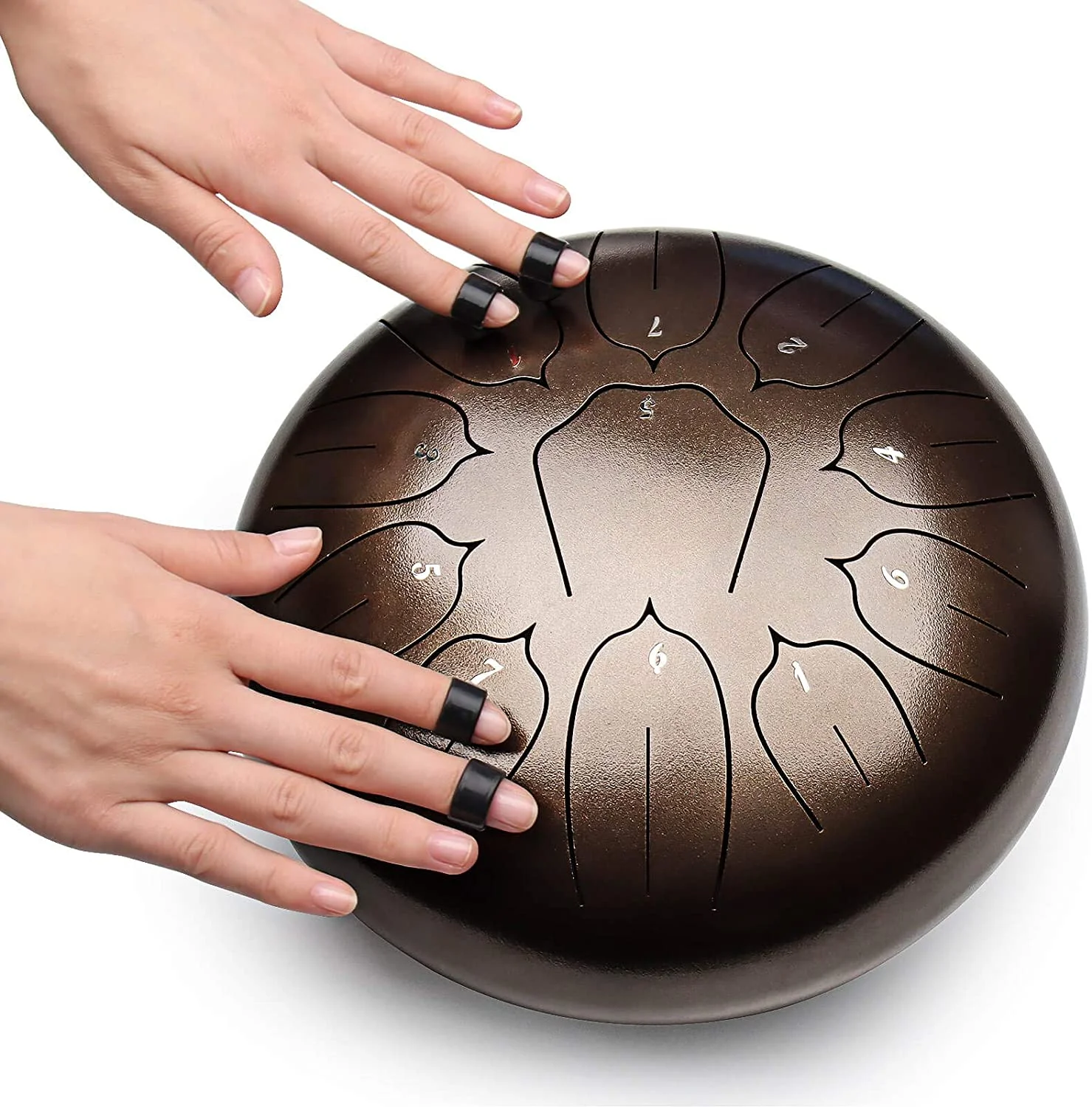 Steel Tongue Drum 10 Inch 11 Notes Kit Tank Drums Percussion Instrument with Drum Mallets for Beginner Adult Kids Iron material