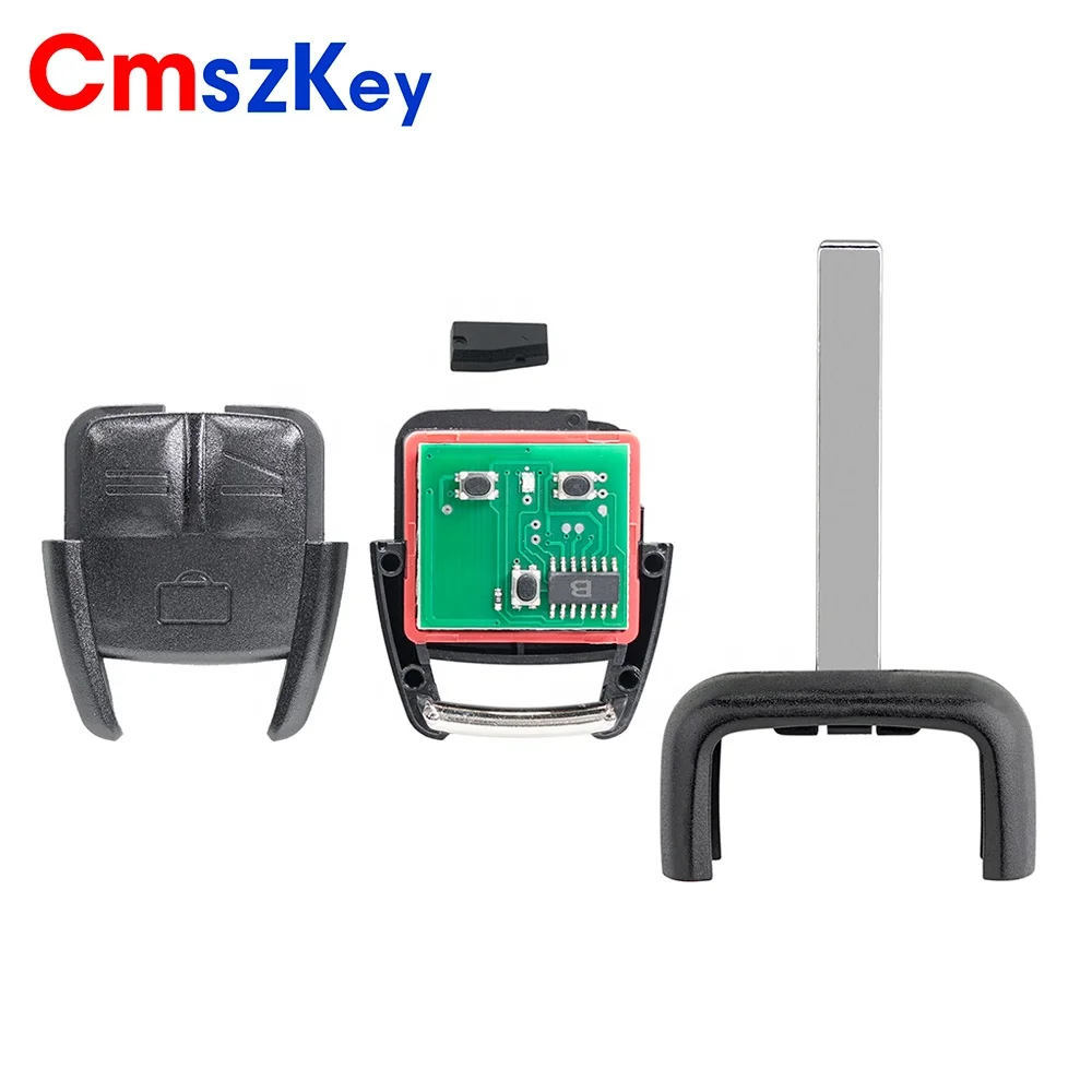 For 2001 2002 2003 Opel Omega Vectra B 3 Button Remote Key Fob 433Mhz ID40 Chip OP2 With Uncut Key Blade