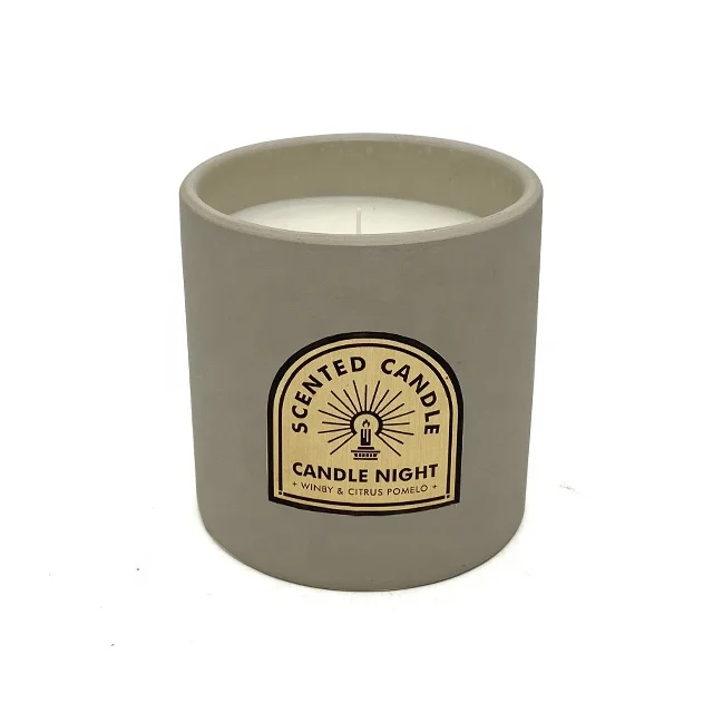 LTC15 Manufacturers wholesale ceramic candlestick scented candles that can be customized with their own LOGO