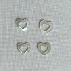 Natural Sea shell carved hollow heart shape MOP diy jewelry accessories