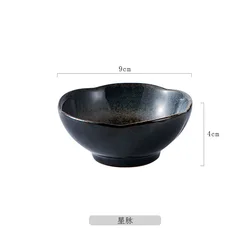 Creative Japanese kiln changing ceramic rice bowl small salad bowl soup bowl