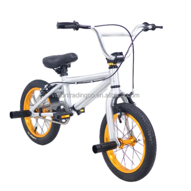 Stock ready aluminum 14 inch freestyle bmx bicycle good quality for kids in various colors