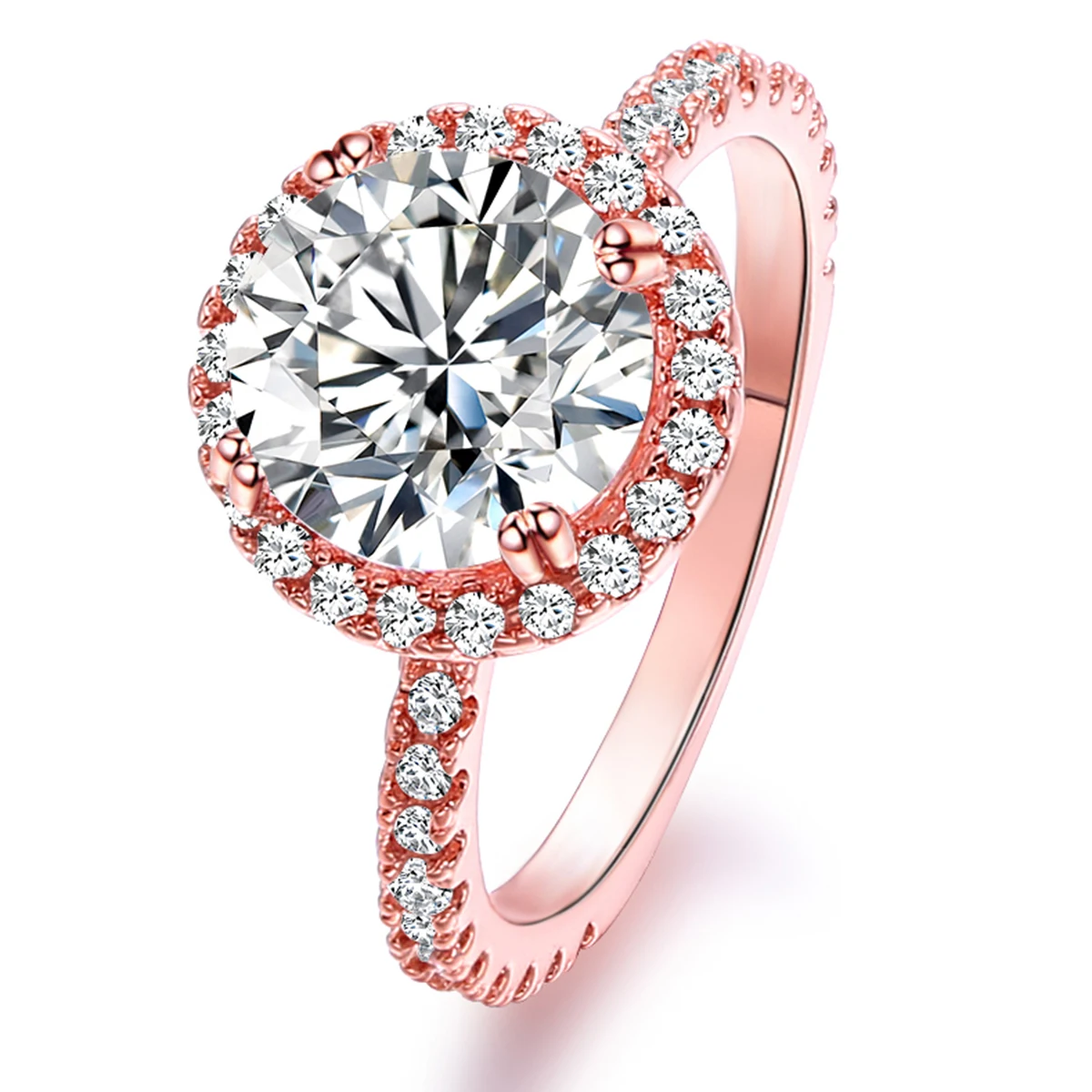  Индивидуальные серебряные ювелирные изделия кольцо из стерлингового серебра 925 пробы Классические свадебные кольца циркона родиевое покрытие синий CZ