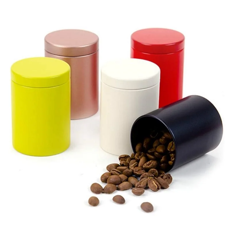 Small Tin Can Box  Canister for Coffee Tea Candy Storage Loose Leaf Tea Tin Containers Storage