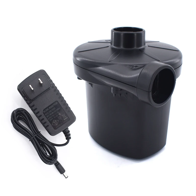 Portable Electric Air Mattress Pump Quick-Fill Inflator Deflator with 3 Nozzles for Outdoor Camping Inflatable Cushions