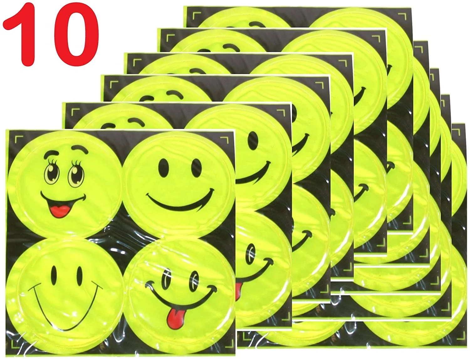 New promotional gifts smile face reflective stickers custom pattern reflective sticker