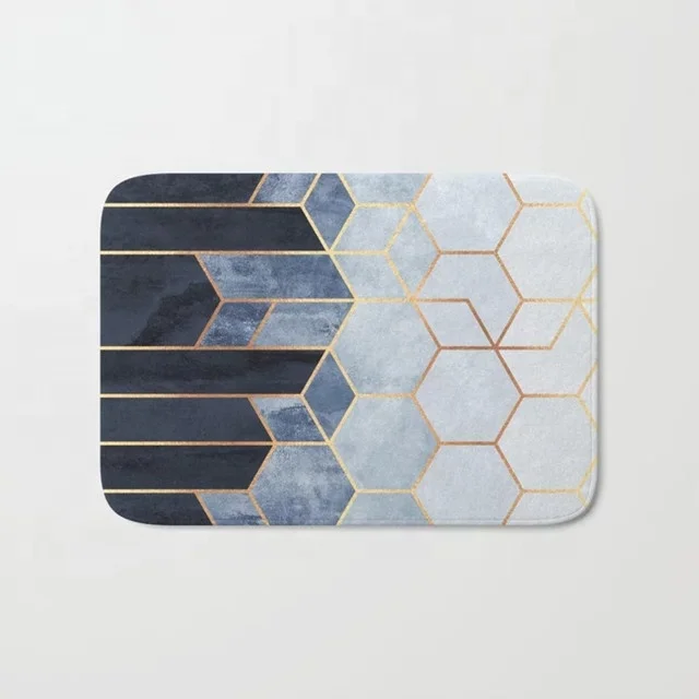 
Wholesale Custom Printed 100% Polyester Microfiber Non Slip Quick Dry shower bath mat 