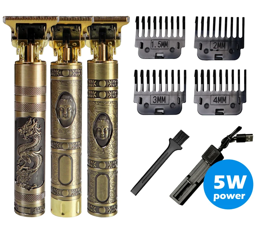 USB Rechargeable T9 Baldheaded Hair Clipper Electric hair trimmer Cordless Shaver Trimmer 0mm Men Barber Hair Cutting Machine