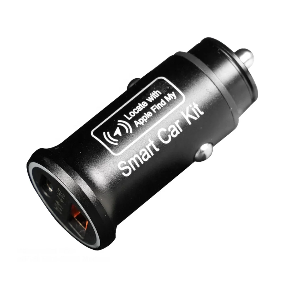 Smart 12V 20W USB Type-c Port findmy anti lost airtags electric EV phone Fast charging car charger air tag airtag