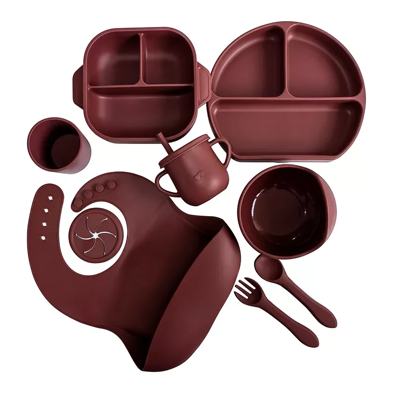 Plates For Food Silicone Baby Feeding Set Suction Cup Set Of Dises Plates Candy Box Tableware For Babies Cute Bowl Baby Dishes