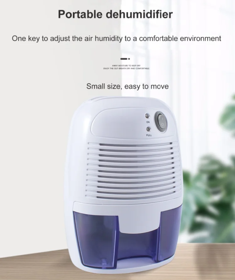 Semiconductor Desiccant Moisture Absorber Electric Air Dryer 500ML Water Tank Home Kitchen Office mini Dehumidifier