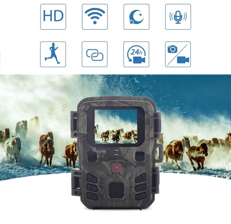 Мини-синий зуб WiFi301 камера 16MP 1080P открытый безопасности охотничья с инфракрасным прибором ночного видения обнаружения движения камеры