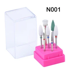 Professional safety cuticle nail drill bits diamond kit carbide nail bit set with box