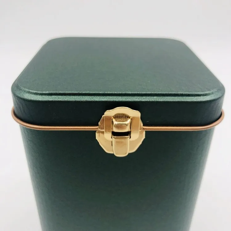 Wholesale Beautiful Hinged Food Tin Metal Box with hasp Tin Box Coffee Tea Tin boxes