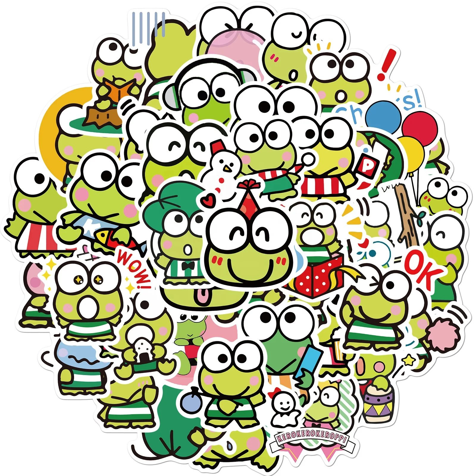  50 шт. милые наклейки Kero Keroppi для детей подарок гидро колба ноутбука чемодана пользовательские
