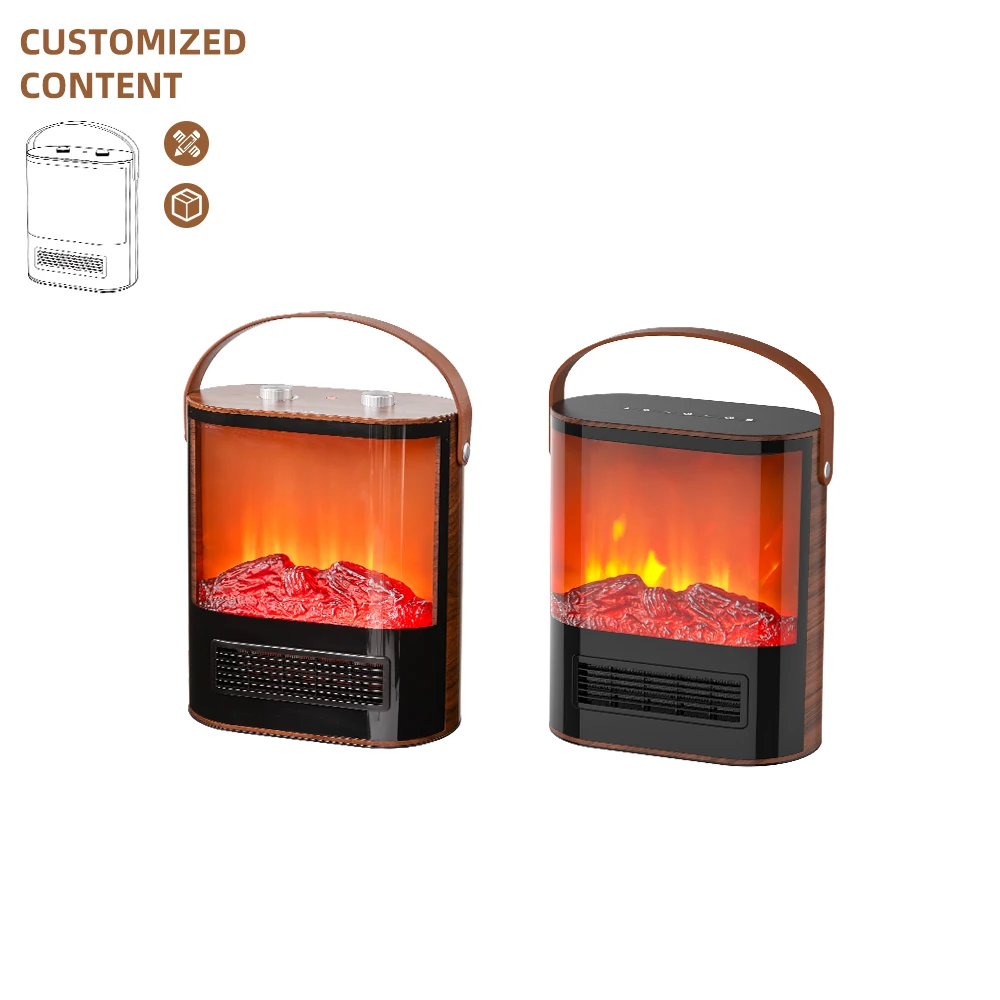 Adjustable Flame Colors Realistic Flame Effect Functions Curved Screen Portable Fireplace Space Heater 12 Hour Programmable
