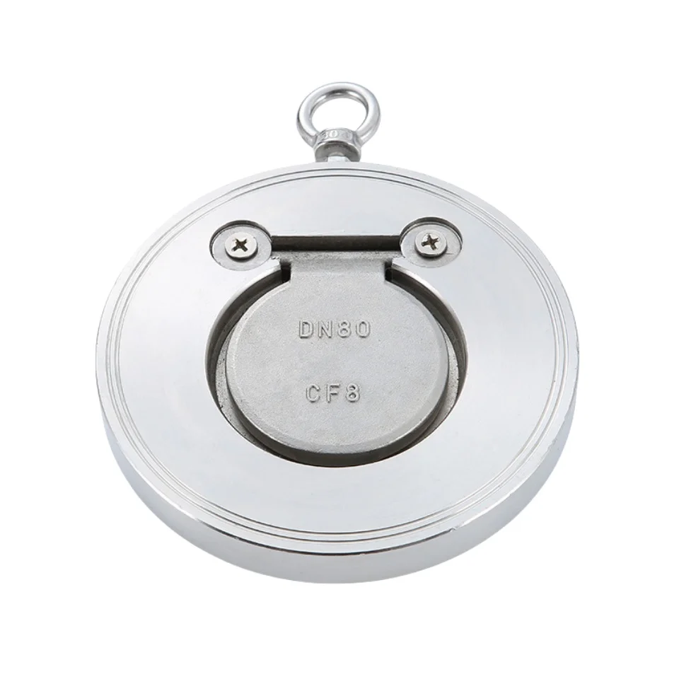 H74W-16P SS304 316L Stainless Steel Single Disc Wafer Type Circular Plate Check Valve