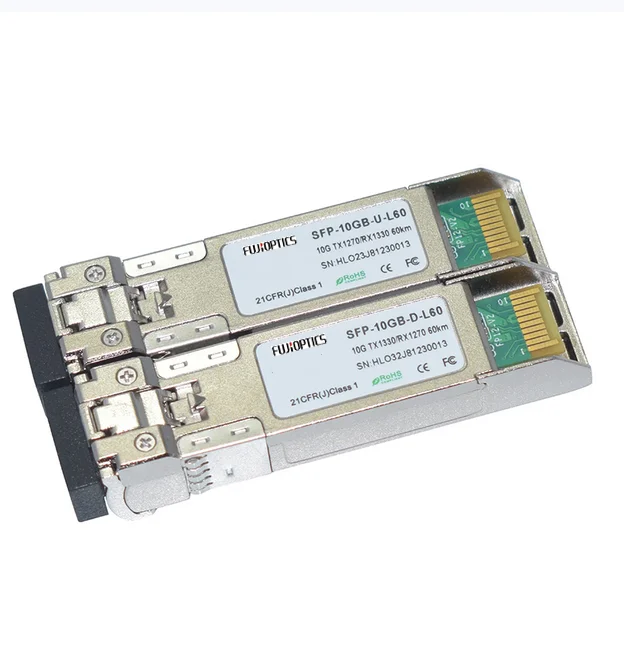 Оптоволоконный Трансивер SFP + 10g, 80 км, 40 км, 1550 нм, 10 км, 1310 нм, FTTH 10G SFP + оптический трансивер 1,25G SFP, однорежимный