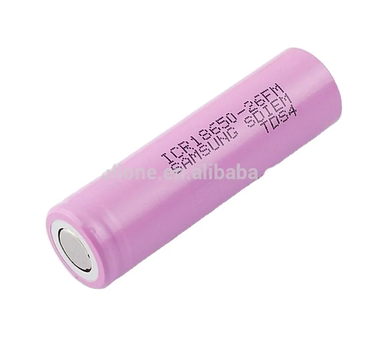 Authent Samsuni 18650-26F Battery 3.7V 2600mAh Cylindrical lithium-ion battery Cell For E-bike lights Flashlight,LED Laptop