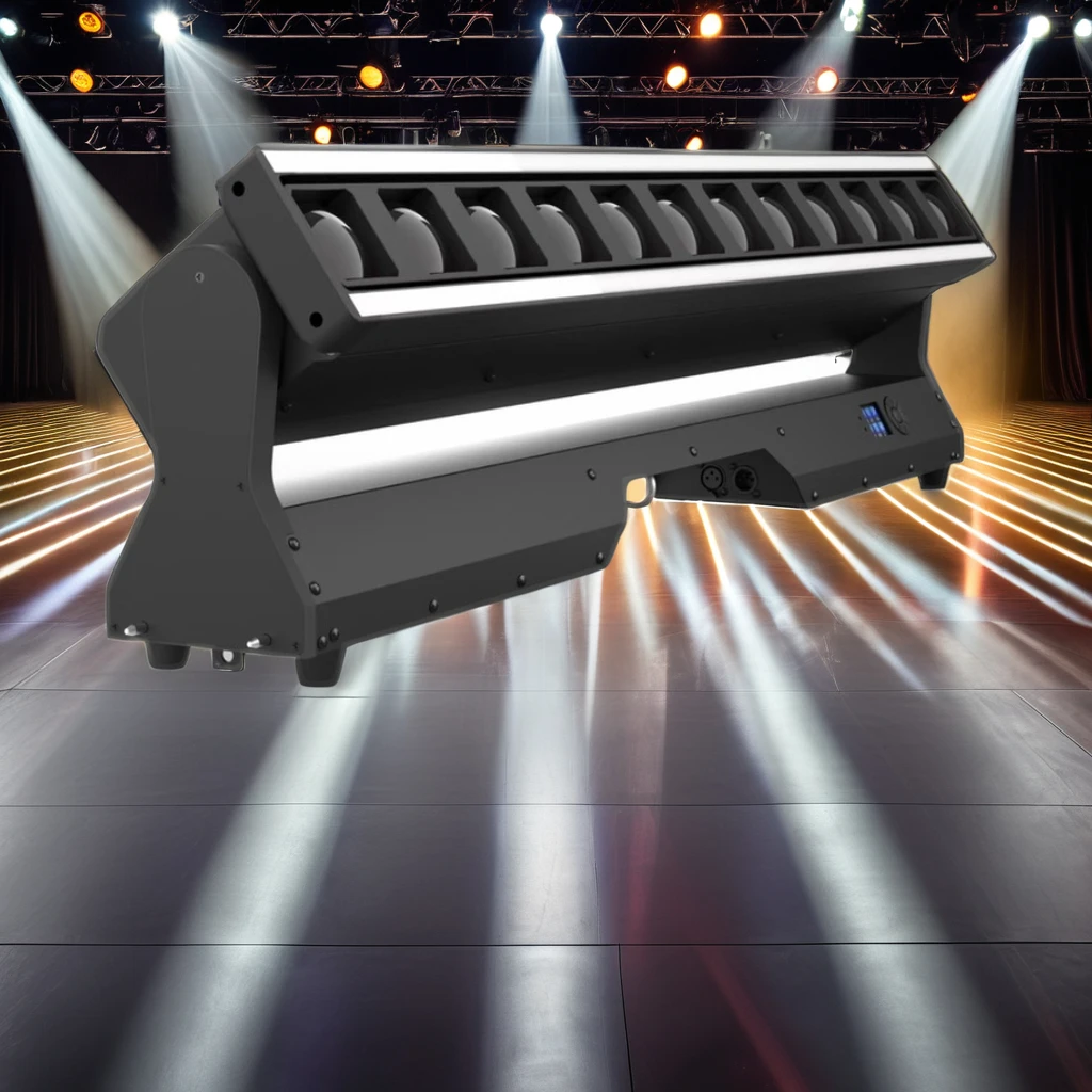 NEW 12LEDS 40W Zoom with led strip led moving head light spot beam washer mobile head light for stage