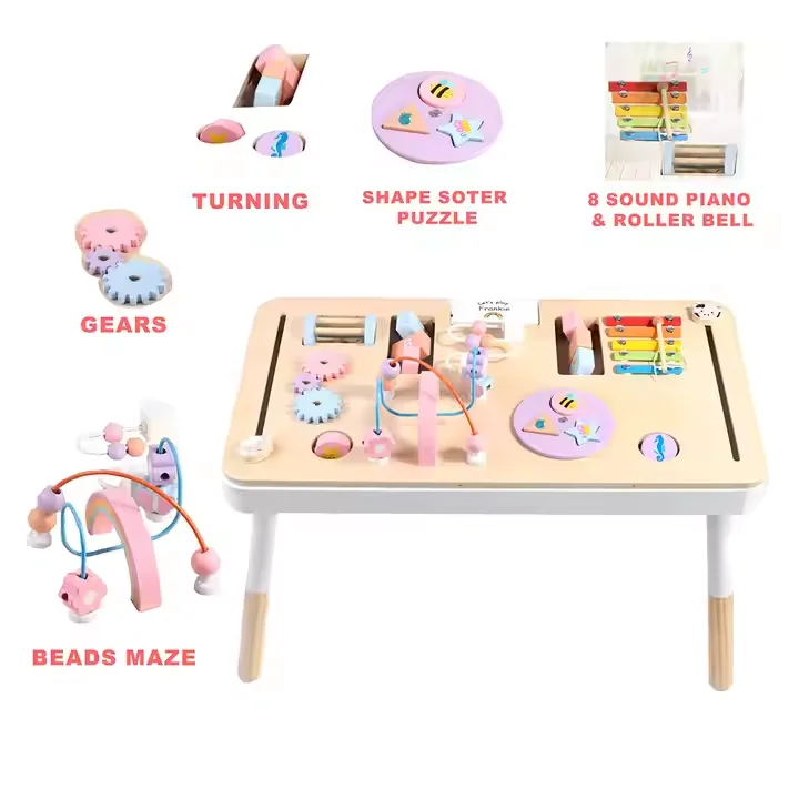 Wooden Multi-functional Musical Instrument Toys Kids Early Learning Music Boards Educational Toys for Children Toddlers