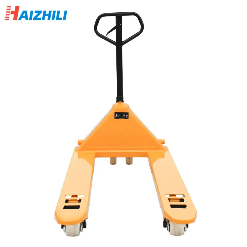 Haizhili Wholesales Factory Price 3 Ton PU / Nylon Wheel Hand Truck CE certificate Hydraulic Manual Pallet Jack China